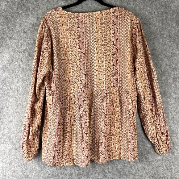 Savanna Jane Embroidered Top Womens 1X Floral Babydoll Boho Peasant Flowy NEW - Picture 11 of 12